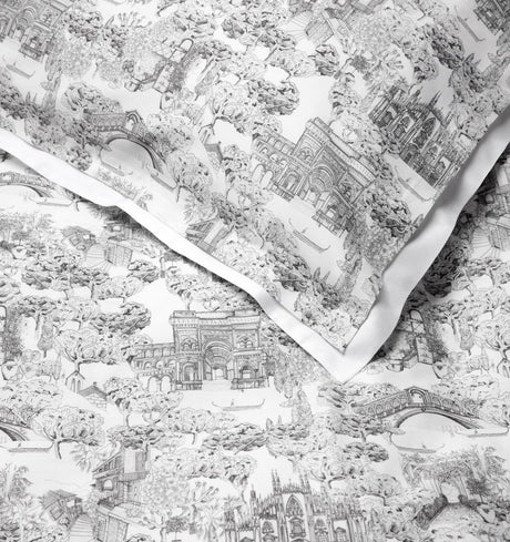 Viaterra Black and White Bedding by Sferra Linens at Fig Linens and Home - 2