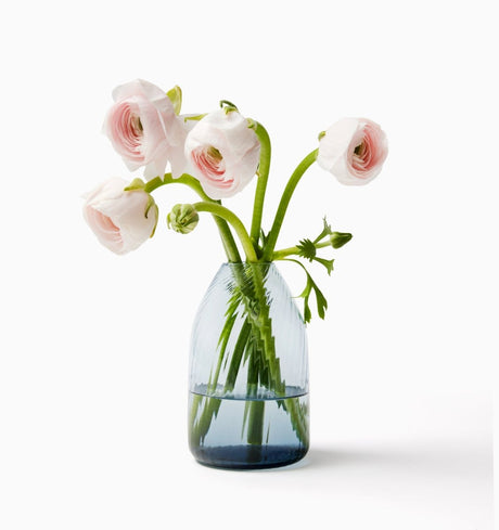 VORTICE - SWIRL VASE 6" H X 3.75” DIA by Sferra CLEAR SWIRL VASE 6" H X 3.75” DIA at FIG LINENS AND HOME 2