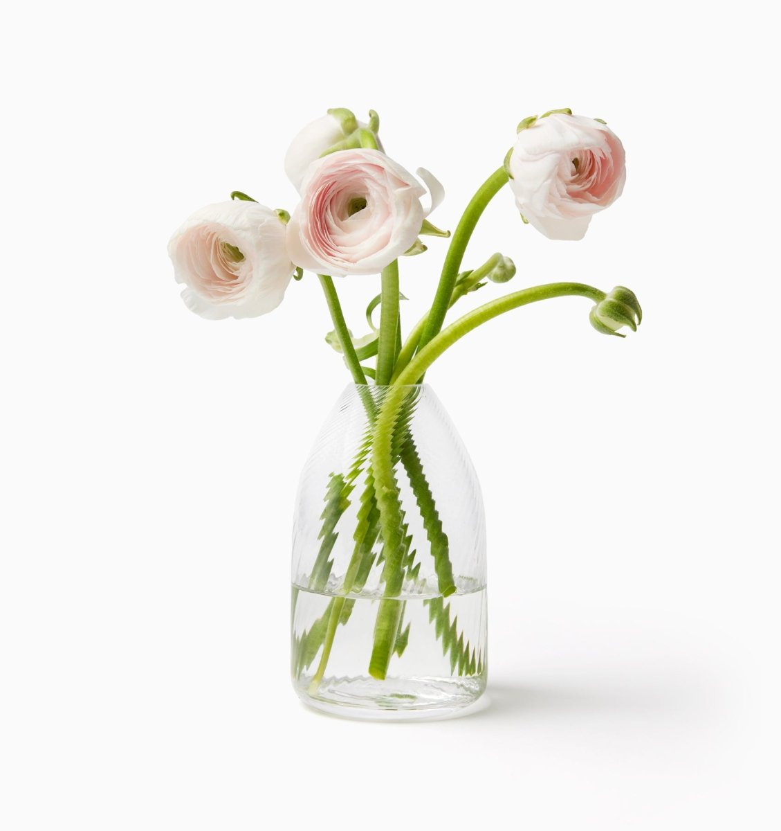 VORTICE - SWIRL VASE 6" H X 3.75” DIA by Sferra CLEAR SWIRL VASE 6" H X 3.75” DIA at FIG LINENS AND HOME 3