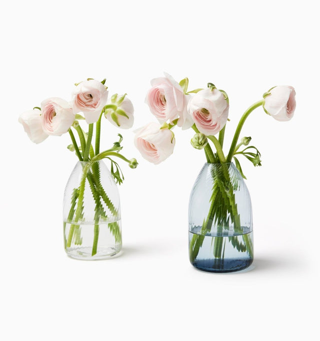 VORTICE - SWIRL VASE 6" H X 3.75” DIA by Sferra CLEAR SWIRL VASE 6" H X 3.75” DIA at FIG LINENS AND HOME 1