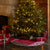 lumière d'étoiles red christmas tree skirt by Le Jacquard Francais - With Tree and Lights and Gifts