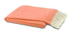 Lands Downunder Italian Herringbone Papaya Throw by Lands Downunder - 51" x 67" Throw Papaya at FIG LINENS AND HOME - 1