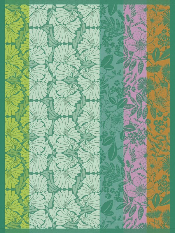 Cottage Green Tea Towel by Le Jacquard Français at Fig Linens and Home