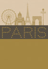 paris lumiere brown tea towel by Le Jacquard Francais at Fig Linens and Home