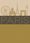paris lumiere brown tea towel by Le Jacquard Francais at Fig Linens and Home