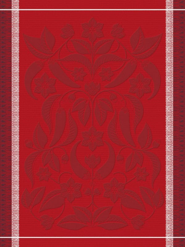 Piments Red Tea Towel by Le Jacquard Francais at Fig Linens and Home