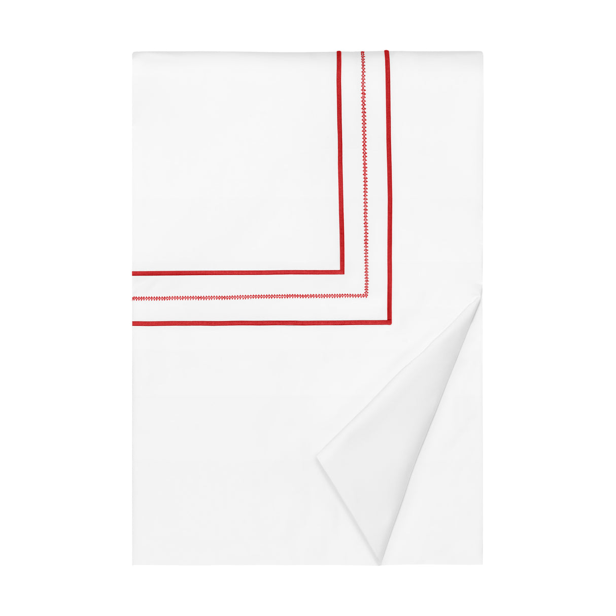 Triad Duvet Cover in White and Bright Red - Home Treasures at Fig Linens and Home