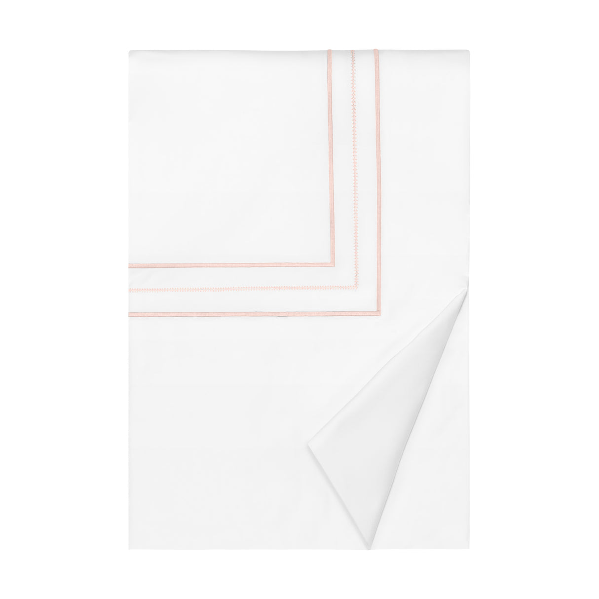 Triad Duvet Cover in White and Light Pink - Home Treasures at Fig Linens and Home