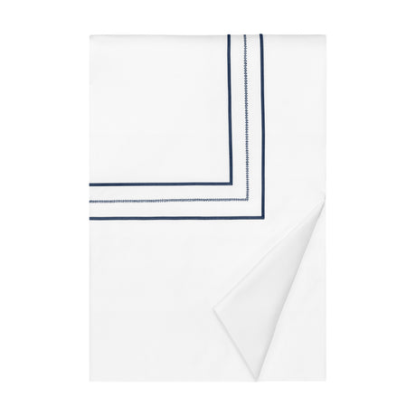 Triad Duvet Cover in White and Navy - Home Treasures at Fig Linens and Home