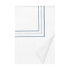 Triad Duvet Cover in White and Slate Blue - Home Treasures at Fig Linens and Home
