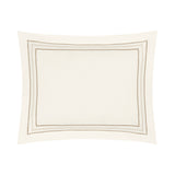 Triad Pillow Sham in Ivory and Candlelight - Home Treasures at Fig Linens and Home