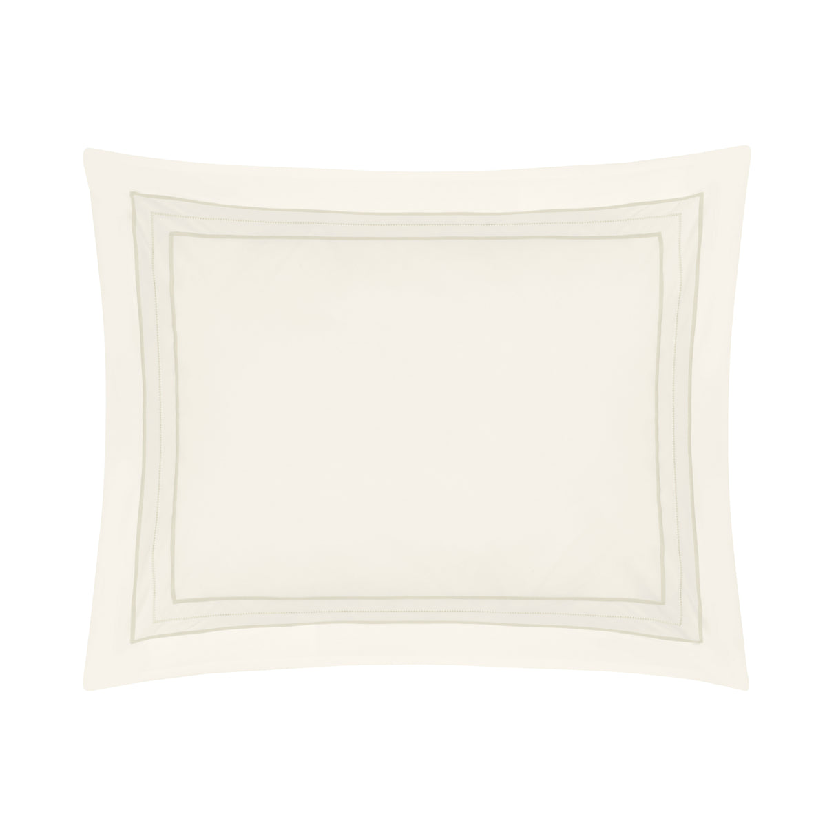 Triad Pillow Sham in Ivory and Ivory - Home Treasures at Fig Linens and Home