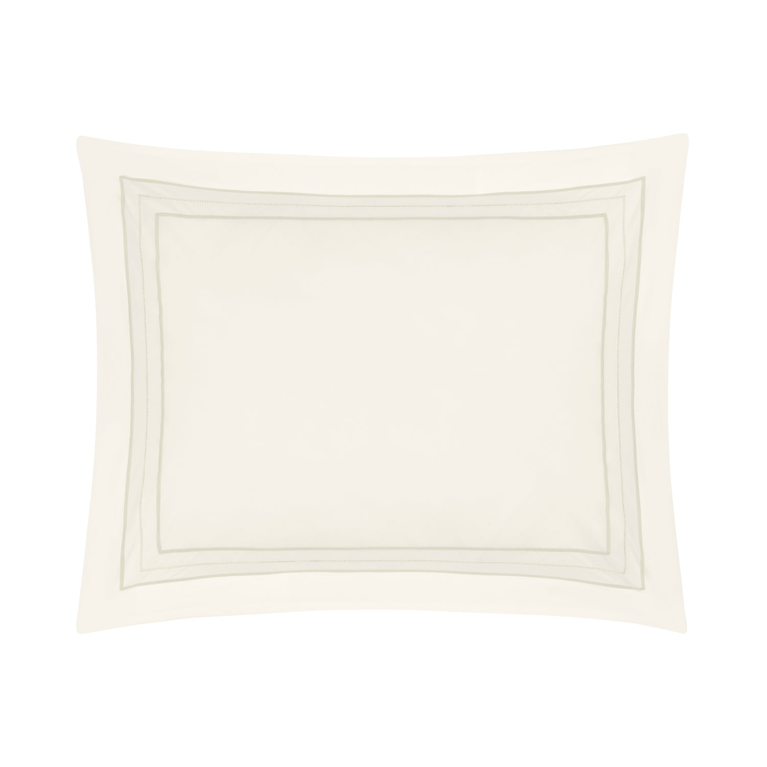 Triad Pillow Sham in Ivory and Ivory - Home Treasures at Fig Linens and Home