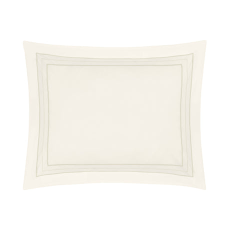 Triad Pillow Sham in Ivory and Ivory - Home Treasures at Fig Linens and Home
