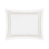 Triad Pillow Sham in White and Candlelight - Home Treasures at Fig Linens and Home