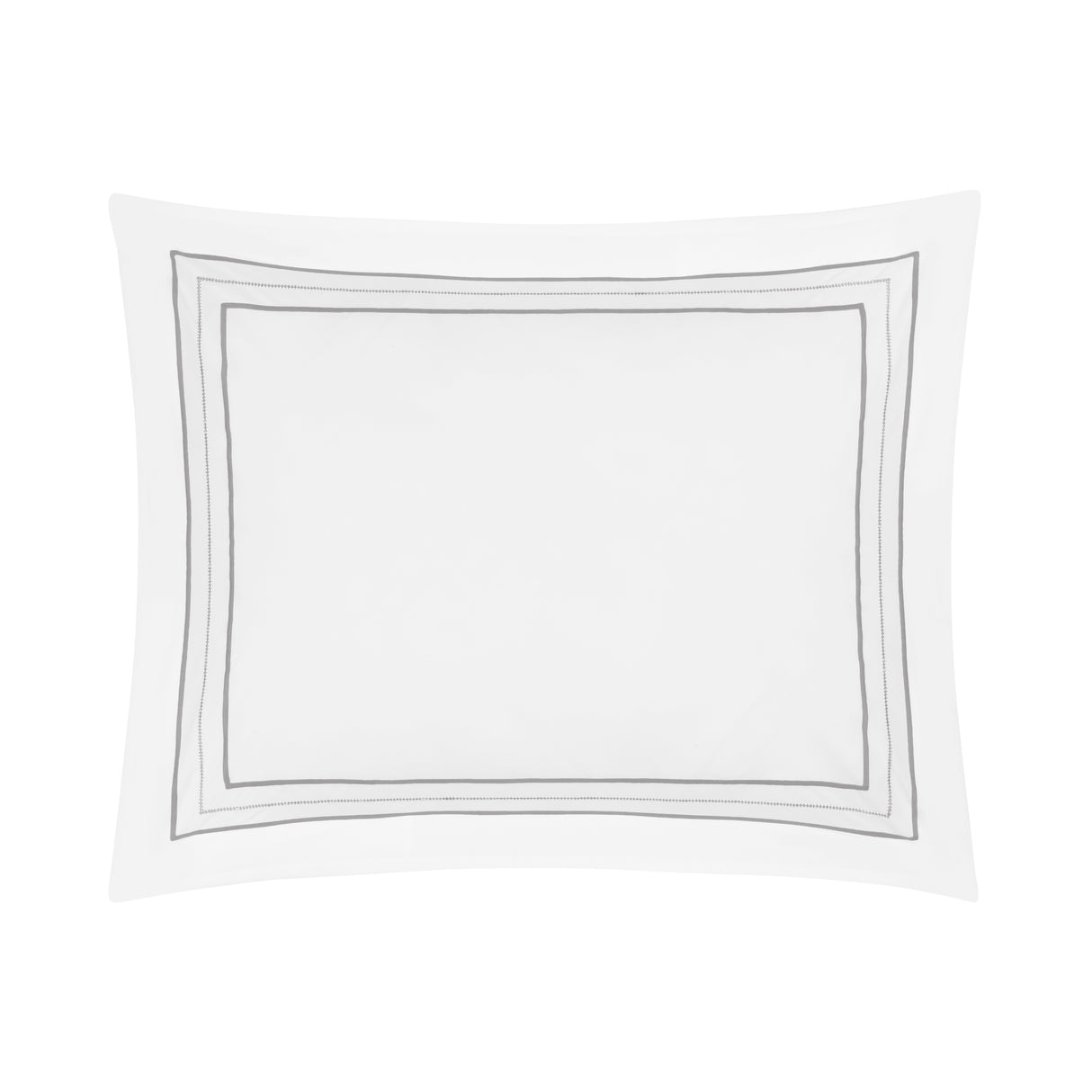 Triad Pillow Sham in White and Chrome - Home Treasures at Fig Linens and Home