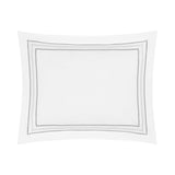 Triad Pillow Sham in White and Chrome - Home Treasures at Fig Linens and Home