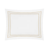 Triad Pillow Sham in White and Gold - Home Treasures at Fig Linens and Home