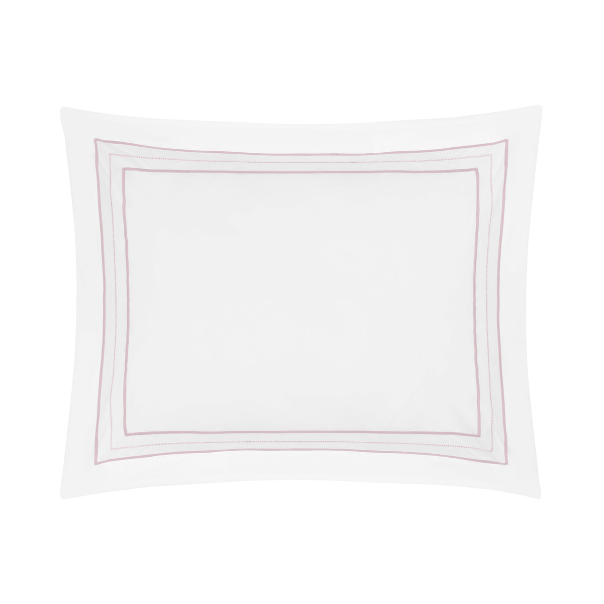 Triad Pillow Sham in White and Lavender - Home Treasures at Fig Linens and Home