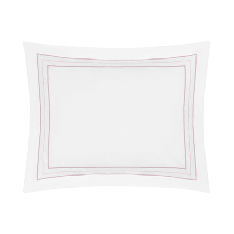 Triad Pillow Sham in White and Lavender - Home Treasures at Fig Linens and Home