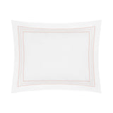 Triad Pillow Sham in White and Light Pink - Home Treasures at Fig Linens and Home