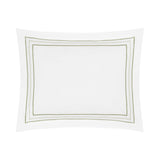 Triad Pillow Sham in White and Piana - Home Treasures at Fig Linens and Home