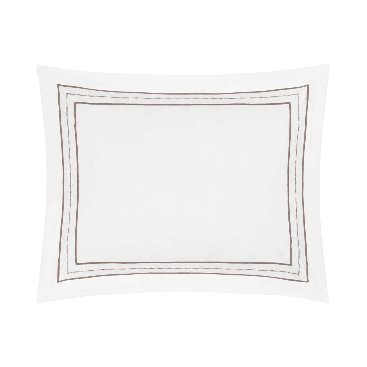 Triad Pillow Sham in White and Ricco - Home Treasures at Fig Linens and Home