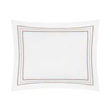 Triad Pillow Sham in White and Ricco - Home Treasures at Fig Linens and Home