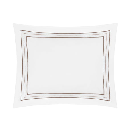 Triad Pillow Sham in White and Ricco - Home Treasures at Fig Linens and Home