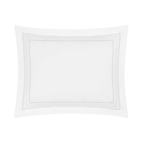 Triad Pillow Sham in White and White - Home Treasures at Fig Linens and Home
