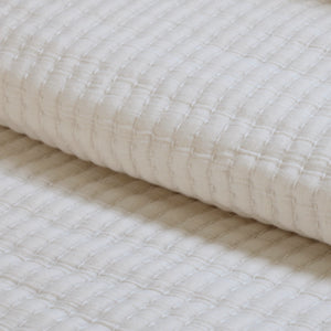 Detail of Cotton Swatch - Vancouver Cream Coverlet - Pom Pom at Home Bedding at Fig Linens and Home