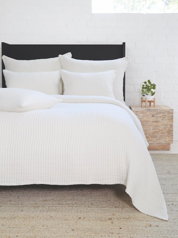 Cotton Coverlet - Vancouver Cream Blanket Cover by Pom Pom at Home - Fig Linens and Home