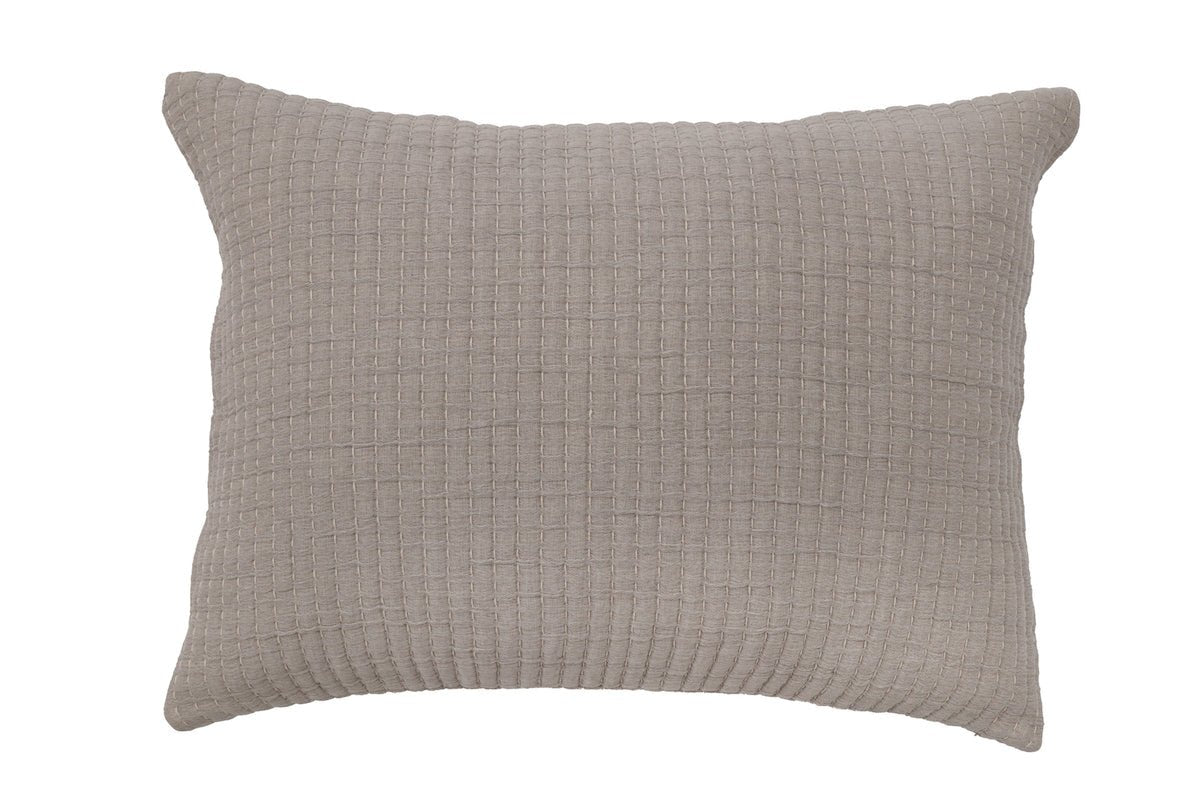 Pillow Sham - Pom Pom at Home Vancouver Grey Coverlets - Available at Fig Linens and Home