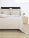 Coverlet in Bedroom - Pom Pom at Home Vancouver Natural - Cotton Blanket Cover at Fig Linens & Home