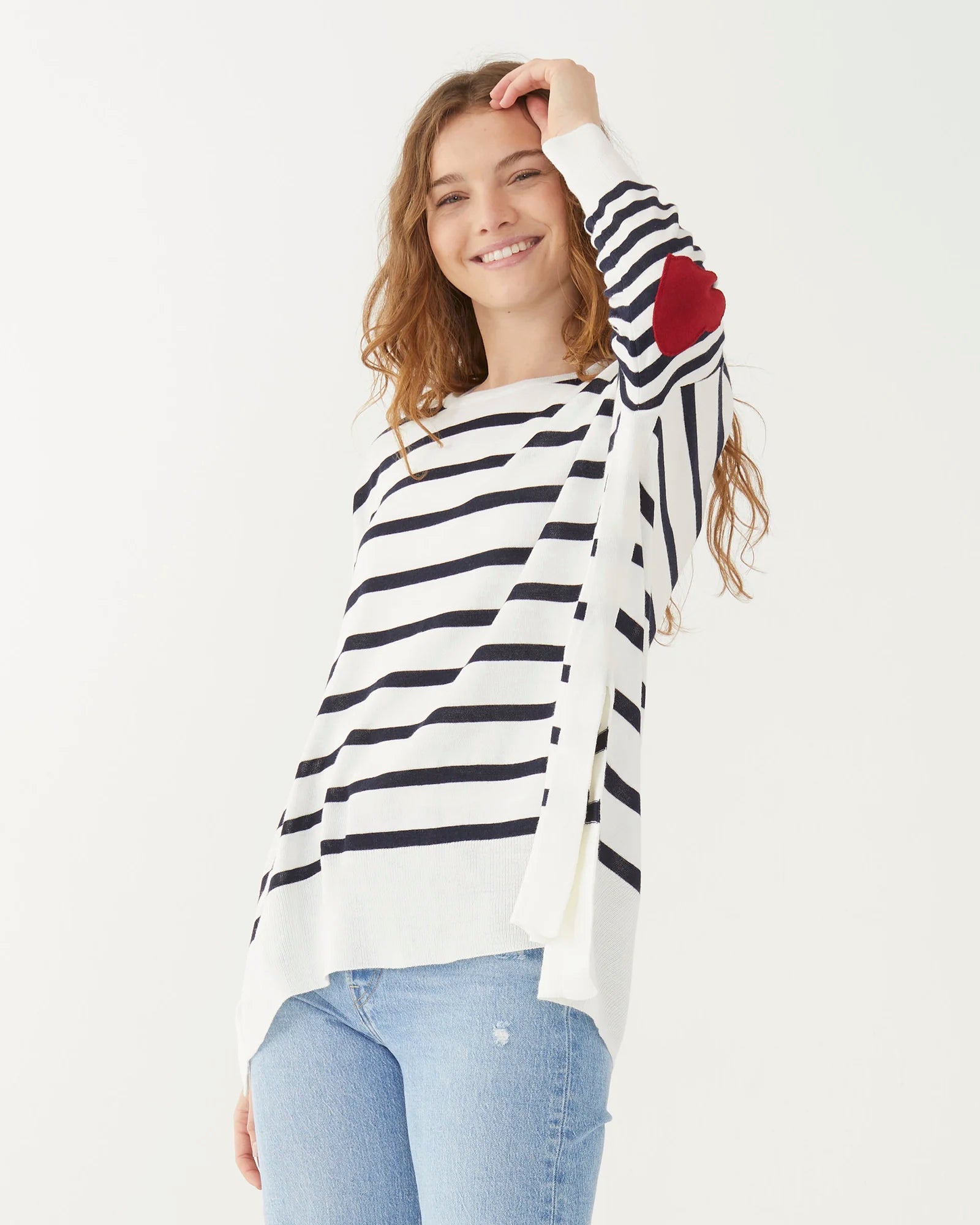 Amour Navy Striped Sweater by Mer Sea - Fig Linens and Home 4