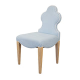 Adelaide Light Blue Dining Chair by Worlds Away | Fig Linens and Home - Angle View