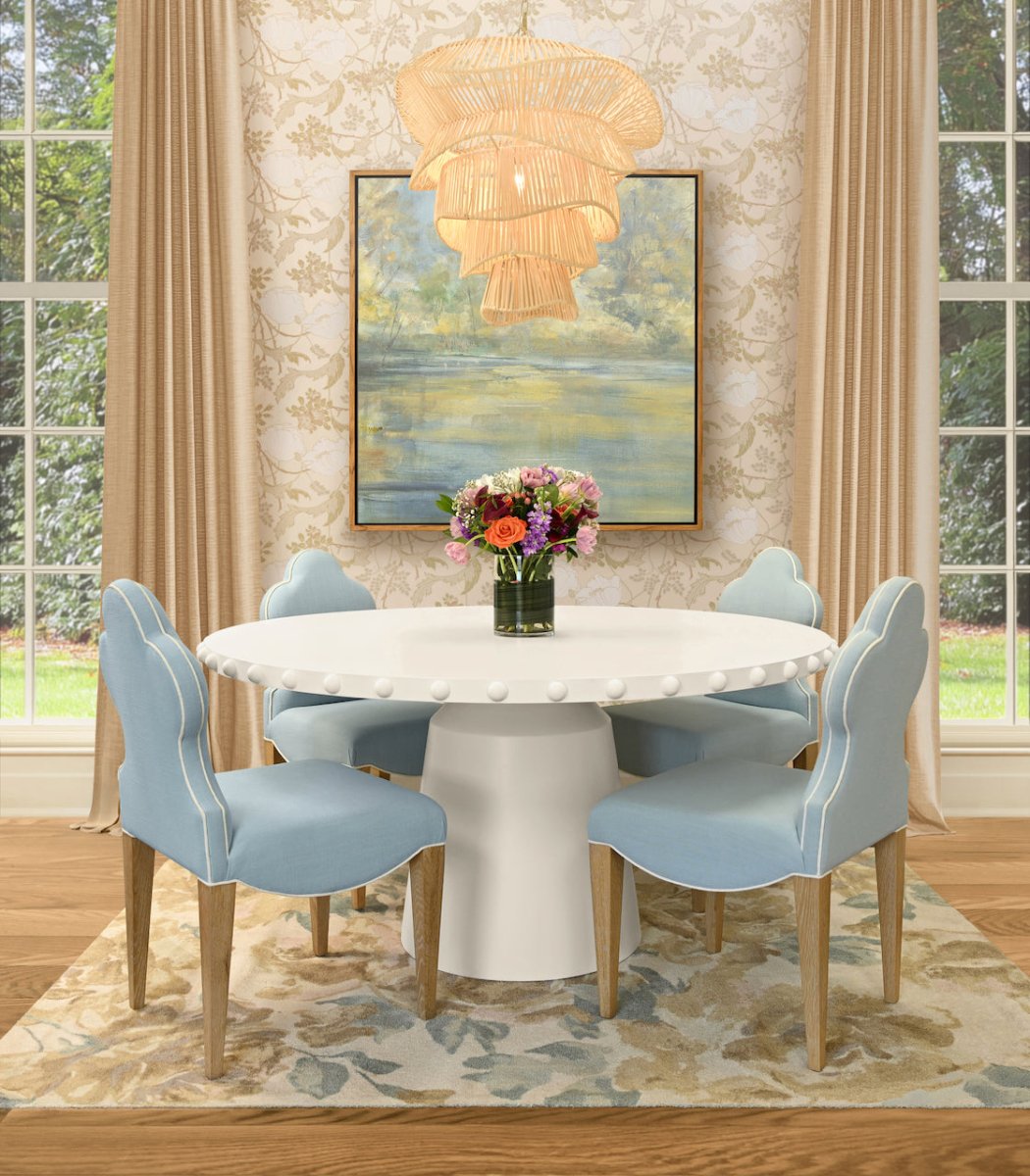 Lifestyle - Adelaide Light Blue Dining Chair by Worlds Away at Fig Linens and Home