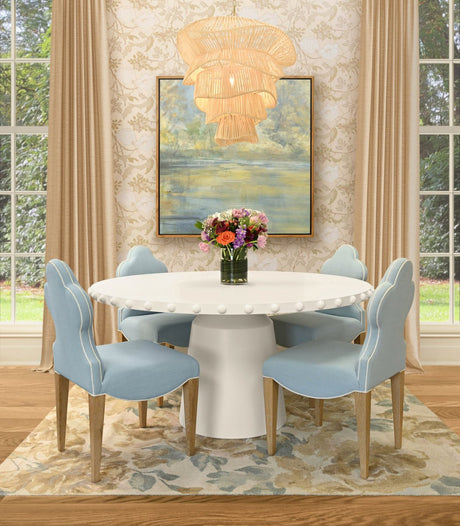 Lifestyle - Adelaide Light Blue Dining Chair by Worlds Away at Fig Linens and Home