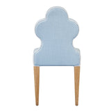 Adelaide Light Blue Dining Chair by Worlds Away | Fig Linens and Home - Back View