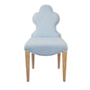 Adelaide Light Blue Dining Chair by Worlds Away | Fig Linens and Home - Front View