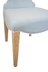 Adelaide Light Blue Dining Chair by Worlds Away | Fig Linens and Home - Seat View