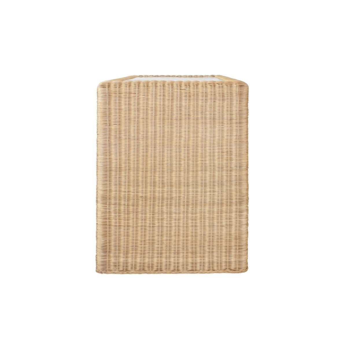 Rattan Desk | Worlds Away Adrien Home Office Table Side View at Fig Linens and Home