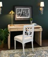Adrien Rattan Desk by Worlds Away | Lifestyle of Home Office Decor at Fig Linens and Home 4