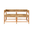 Ajax Rattan Bench by Worlds Away | Coastal Seagrass Bench Seating at Fig Linens and Home 1