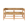 Ajax Rattan Bench by Worlds Away | Coastal Seagrass Bench Seating at Fig Linens and Home 1