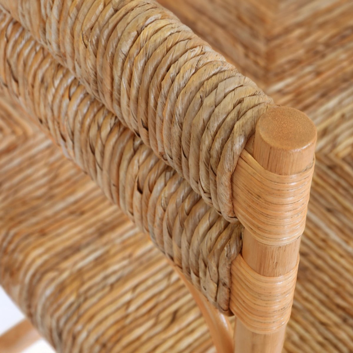 Ajax Rattan Bench by Worlds Away | Coastal Seagrass Bench Seating at Fig Linens and Home 5