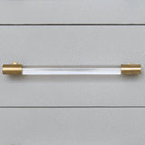 Amber Three Drawer Chest in Light Grey Shagreen by Worlds Away at Fig Linens and Home - Hardware 1