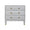 Amber Three Drawer Chest in Light Grey Shagreen by Worlds Away at Fig Linens and Home - Front View
