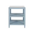 Amie Light Blue Side Table by Worlds Away at Fig Linens and Home - Front View