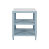 Amie Light Blue Side Table by Worlds Away at Fig Linens and Home - Front View
